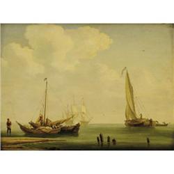Attributed to Andreas Schelfhout, Oil on board