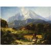 Image 1 : Willibald Wex, Oil on canvas, An Alpine Farm