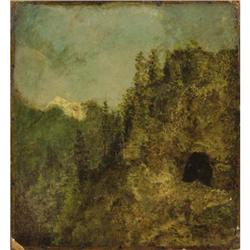 Herman Herzog, Oil on paper laid on board
