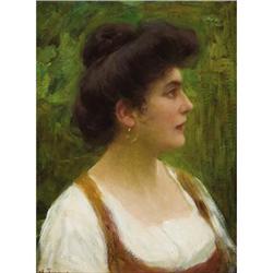 Vittorio Tessari, Oil on panel, Italian Peasant