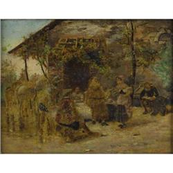Ascribed to Cesare Agostino Detti, Oil on tin