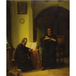 Charles Schlesinger, Oil on canvas, Two Men