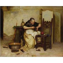P. Lanzoni, Oil on board, Monastic Cobbler