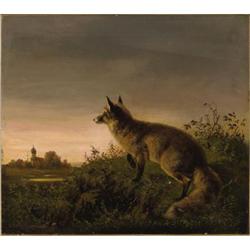 Carl Oswald Rostosky, Oil on canvas, Fox