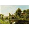 Image 1 : William Langley, Oil on canvas, Swans by Bridge