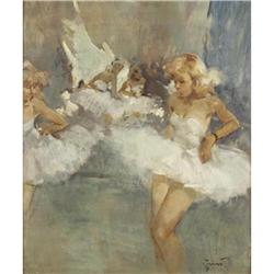 Pierre Grisot, Oil on masonite, Dancers