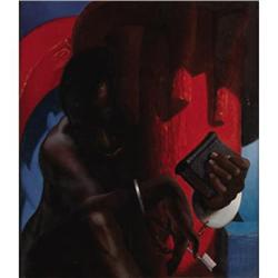 Edward Povey, Oil on canvas, The Prisoner