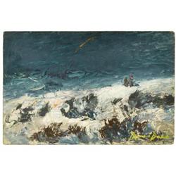 Maria J C A'Becket, Oil on panel, Ocean Scene