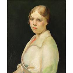 Betty Strauss, Oil on canvas, Portrait of Woman