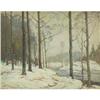 Image 1 : Frank W. Loven, Oil on canvas, Forest in March