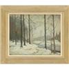 Image 4 : Frank W. Loven, Oil on canvas, Forest in March
