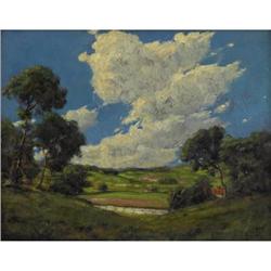 E.M. Stack, Oil on cardboard