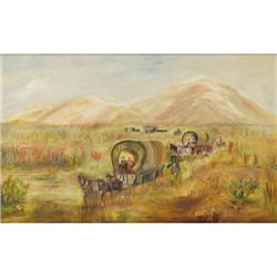 American School, 20th Century, Oil on canvas