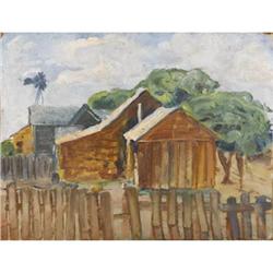 Xavier Gonzales, Oil on masonite, Ranch House