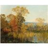 Image 1 : American School, Oil on canvas, Autumn Landscape