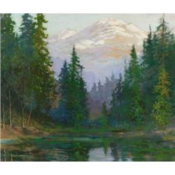 David Stirling, Oil on board, Colorado Mountains