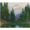 Image 1 : David Stirling, Oil on board, Colorado Mountains