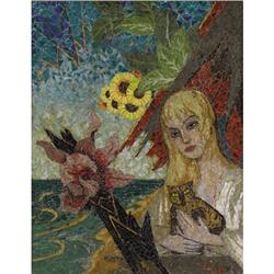 John Orth, Mosaic, Woman and Cat
