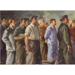 American School, 20th Century, Oil on canvas