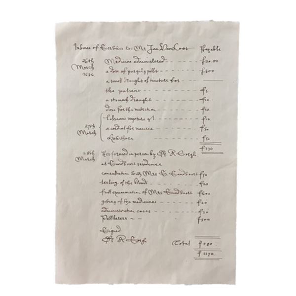 Tulip Fever Jan Van Loos (Dane DeHaan) Invoice Movie Props