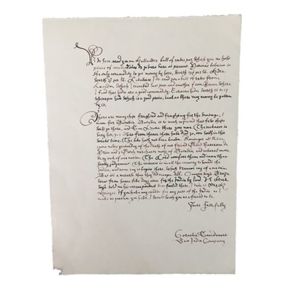 Tulip Fever Cornellis (Christoph Waltz) Bill of Rates Movie Props