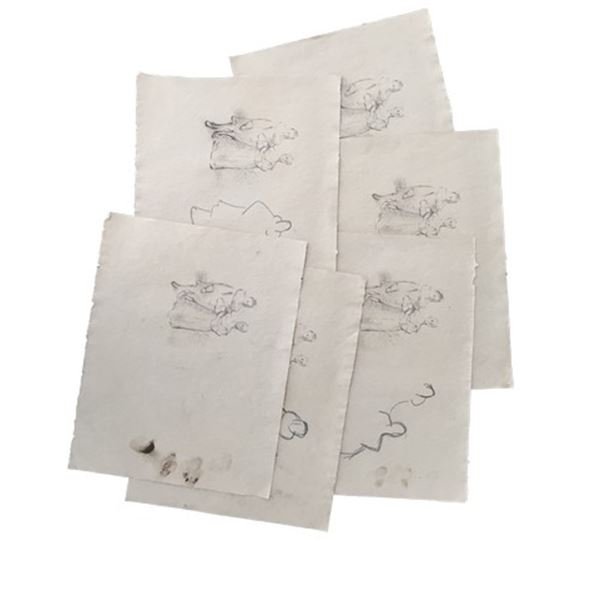 Tulip Fever Cornellis (Christoph Waltz) & Sofia (Alicia Vikander) Sketches Movie Props