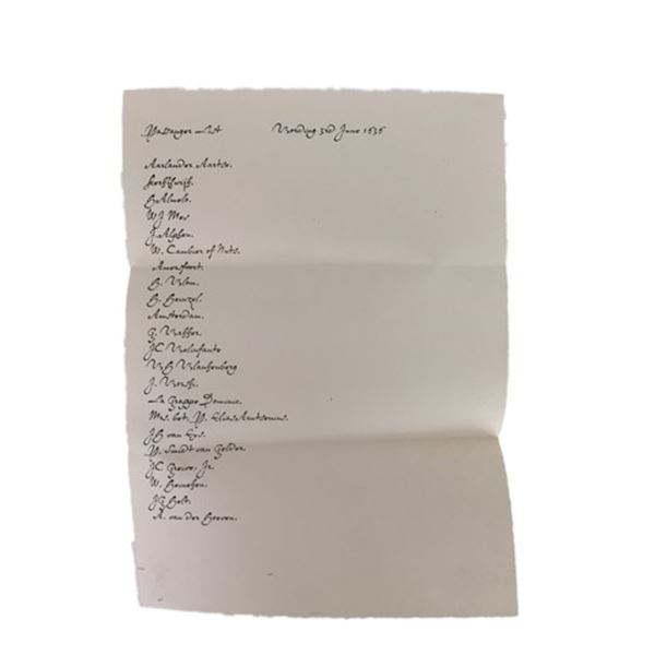 Tulip Fever Passenger Boarding List Movie Props