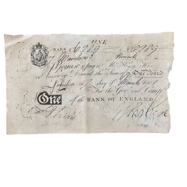 Tulip Fever Bank of England Promise Movie Props