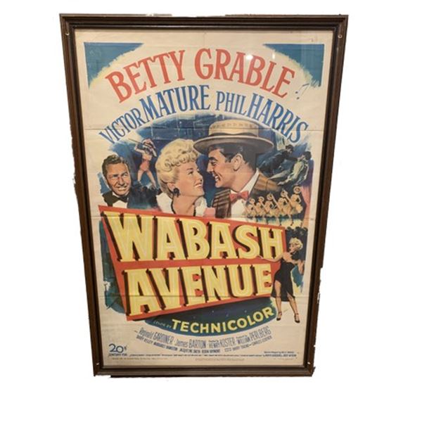 Wabash Avenue Litho Movie Poster Framed