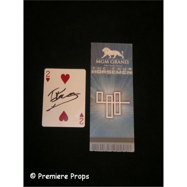 Now You See Me Four Horsemen Ticket & Playing Card Movie Props