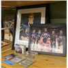 Image 1 : Signed cards (2 Sidney Crosby & 1 Joe Thornton) w/ Western Conference framed picture & collector coi