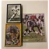 Image 1 : Signed 8x10 Patriots Football Jarvis Green & Robert Newhouse Framed Picture w/Joe Montana Box Bottom