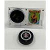 Image 1 : Eddie Shack Signed Puck and Card and Ed Belfour Signed Puck