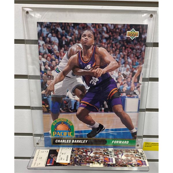 Limited Edition Picture of Charles Barkley w/ 3 NBA Tickets