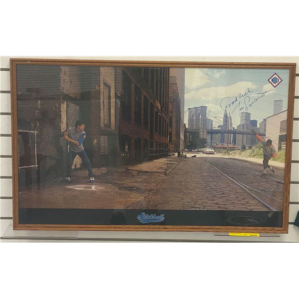 Large Signed Vintage Nike Stickball Poster Featuring Dale Murphy & Dwight Good