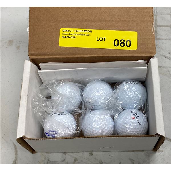 Lot of 6 Signed Golf Balls with COA