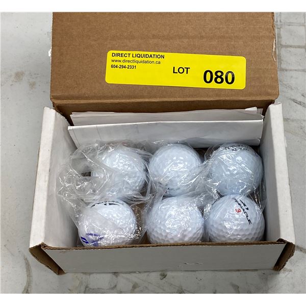 Lot of 6 Signed Golf Balls with COA