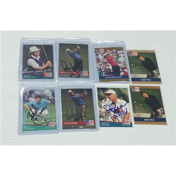 Lot of 6 Golf Cards 5 Signed