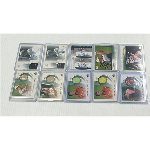 Lot of Golf Cards (5x Signatures, 5x Patch)