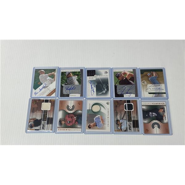 Lot of Golf Cards (5x Signatures, 5x Patch)