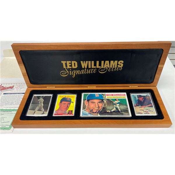 Ted Williams Signature Series Porcelain Card Set with COA (1 Signed Oversized Card)