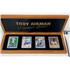 Image 1 : Troy Aikman Signature Series Porcelain Card Set( 2 Signed Cards)