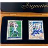 Image 2 : Troy Aikman Signature Series Porcelain Card Set( 2 Signed Cards)