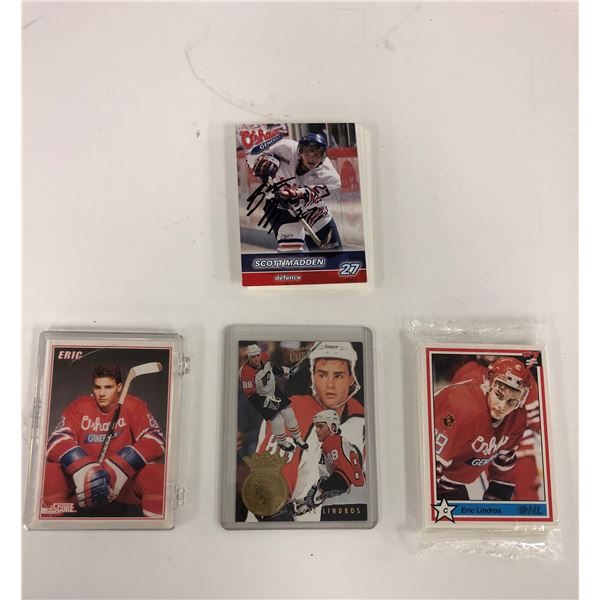 Lot of Eric Lindross and Oshawa Generals Hockey Cards (1 Scott Madden Signed Card)