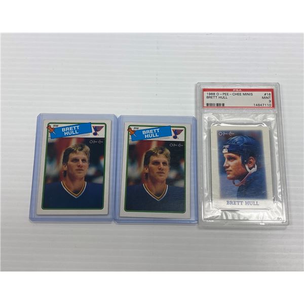 PSA 9 Brett Hull 1988 Plus Two Ungraded Brett Hull Cards