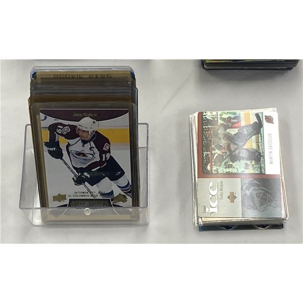 Lot of 35 Joe Sakic and Martin Brodeur Hockey Cards