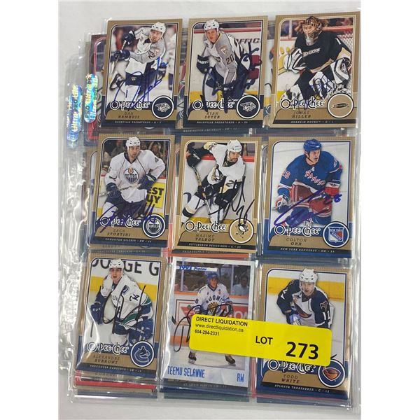 Lot of Aprox 45 Signed Hockey Cards