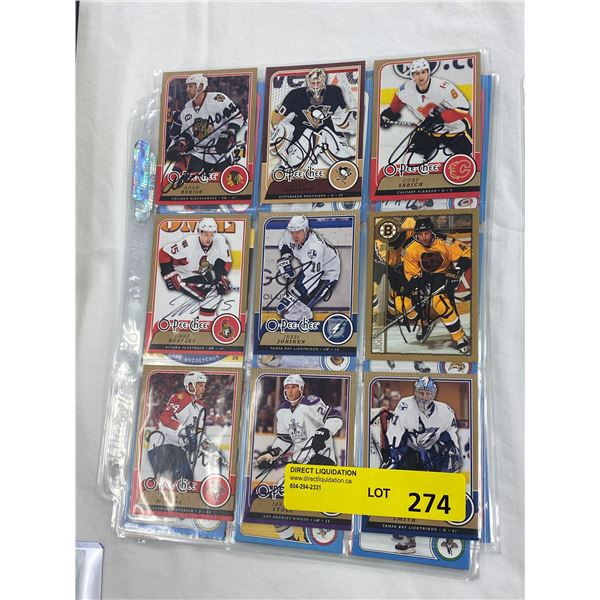 Lot of Aprox 45 Signed Hockey Cards