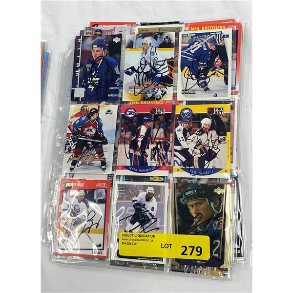 Lot of Aprox 72 Signed Hockey/Sports Cards