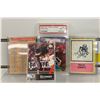 Image 1 : One PSA Graded Jerry Rice Football Card, Early Football Checklist, Fred Signed Biletnikoff NFL Card